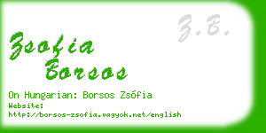 zsofia borsos business card